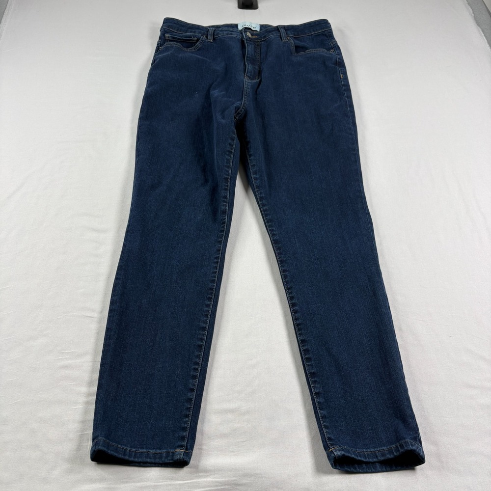 DU/ER Jeans Womens 34x28 Blue High Rise Skinny Stretch Denim